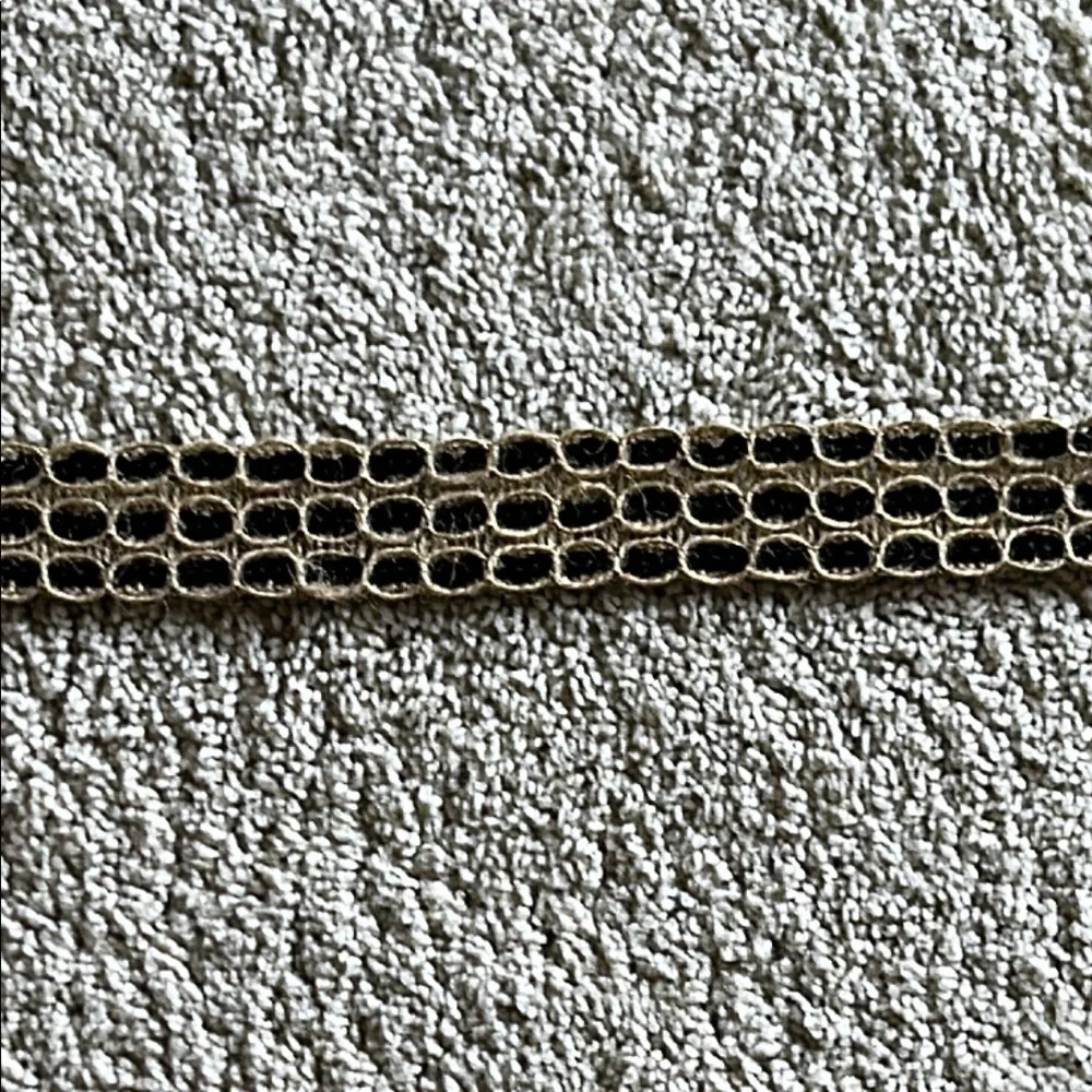 J Crew Jute & Leather Belt Sequin Accents Brass Hardware - Size MEDIUM - Picture 11 of 12